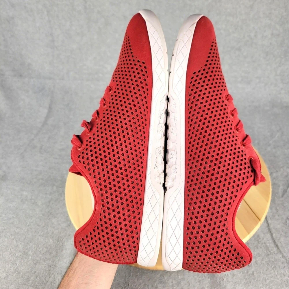 Nobull Mesh Trainer Men 14 Red Perforated Breathable Training Shoes